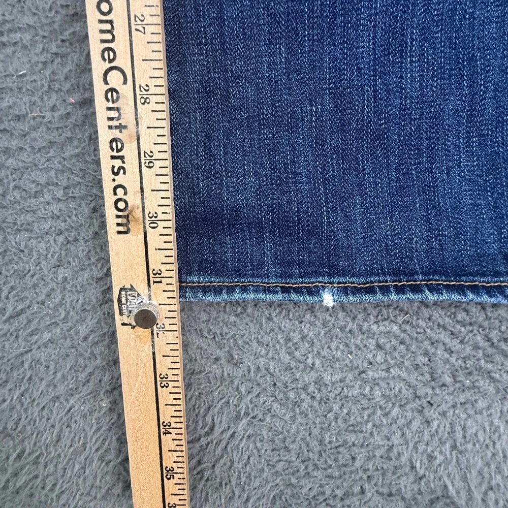 American Eagle Artist Jeans Womens 10 Blue Distressed Ripped Flare Stretch Denim